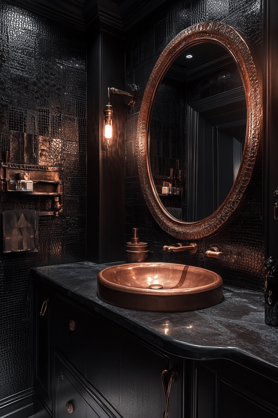 Moody Bathrooms That Feel Like a Quiet Corner After a Long Day 22