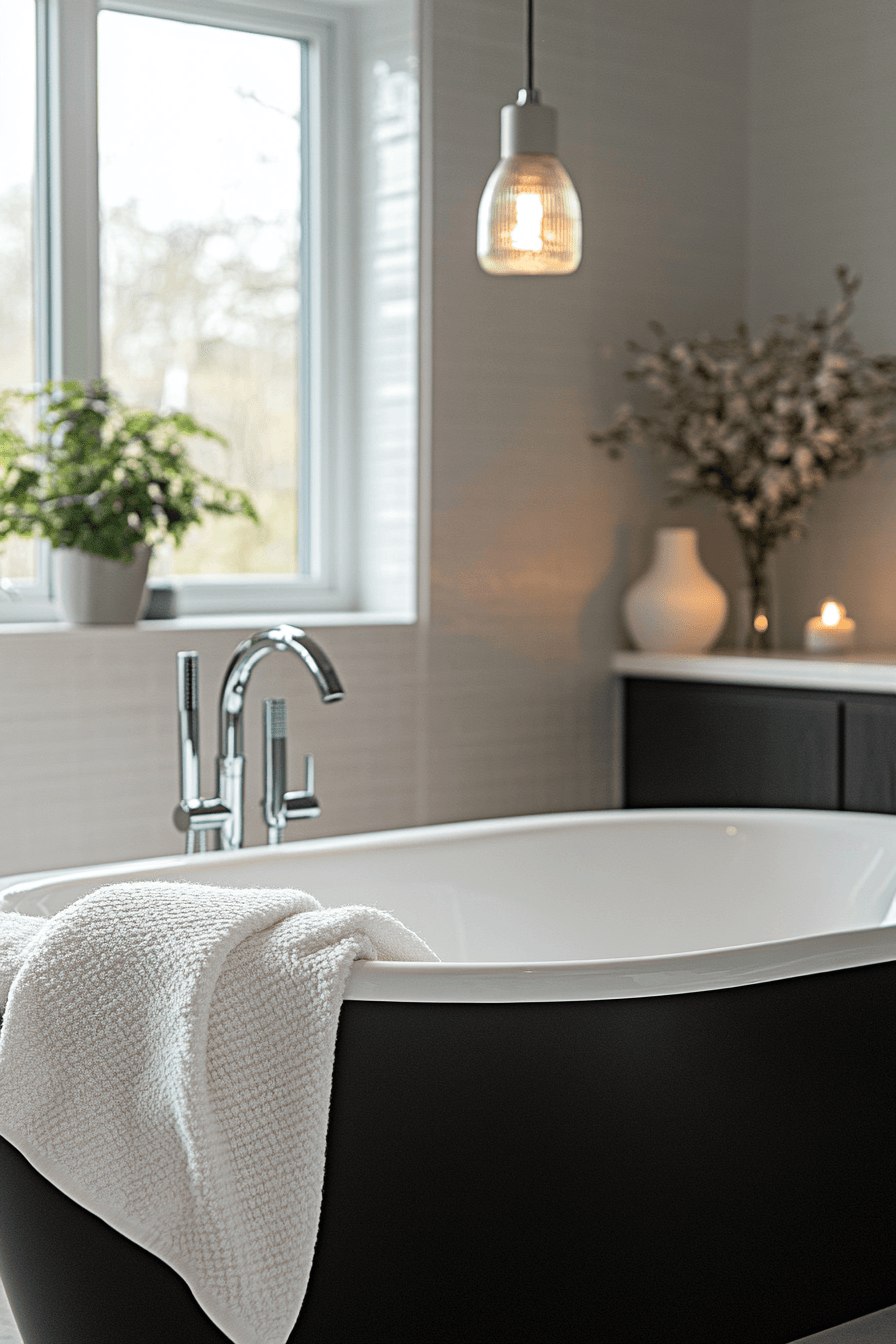 Black and White Bathrooms That Stay Interesting Without Adding Color 22