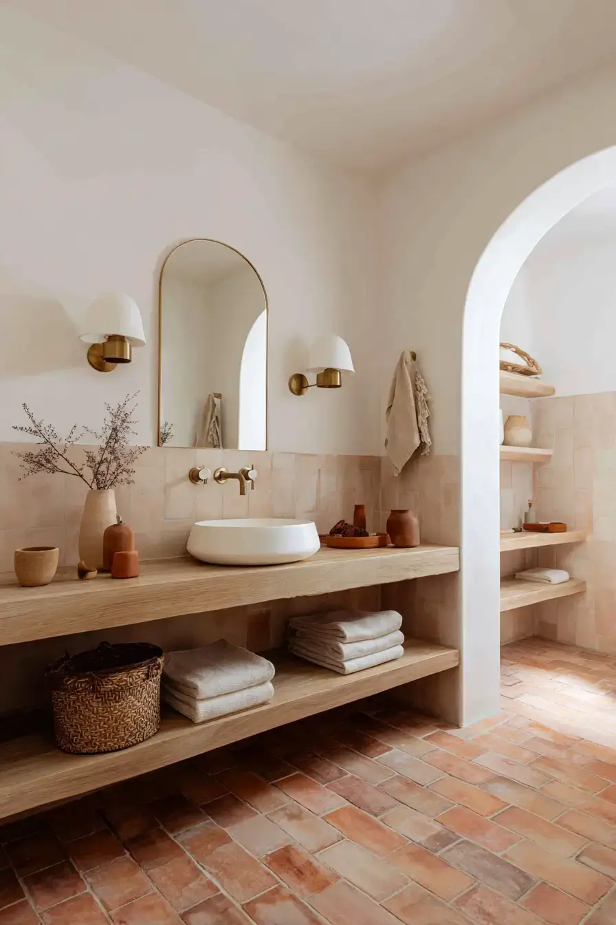 29 Terracotta Bathroom Ideas That Warm Up the Whole House 23