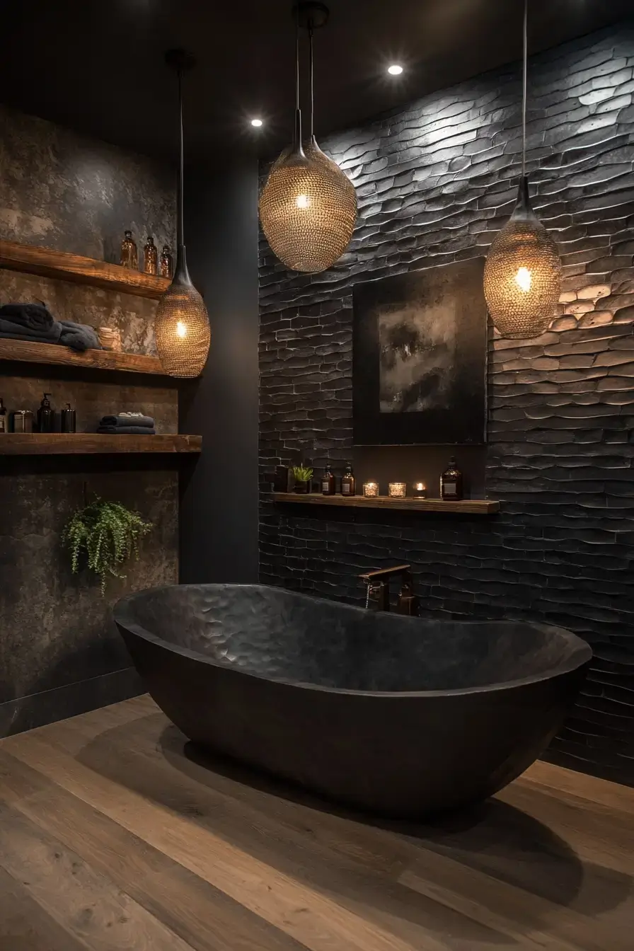 29 Dark Bathroom Ideas That Make the Day Feel Over 23