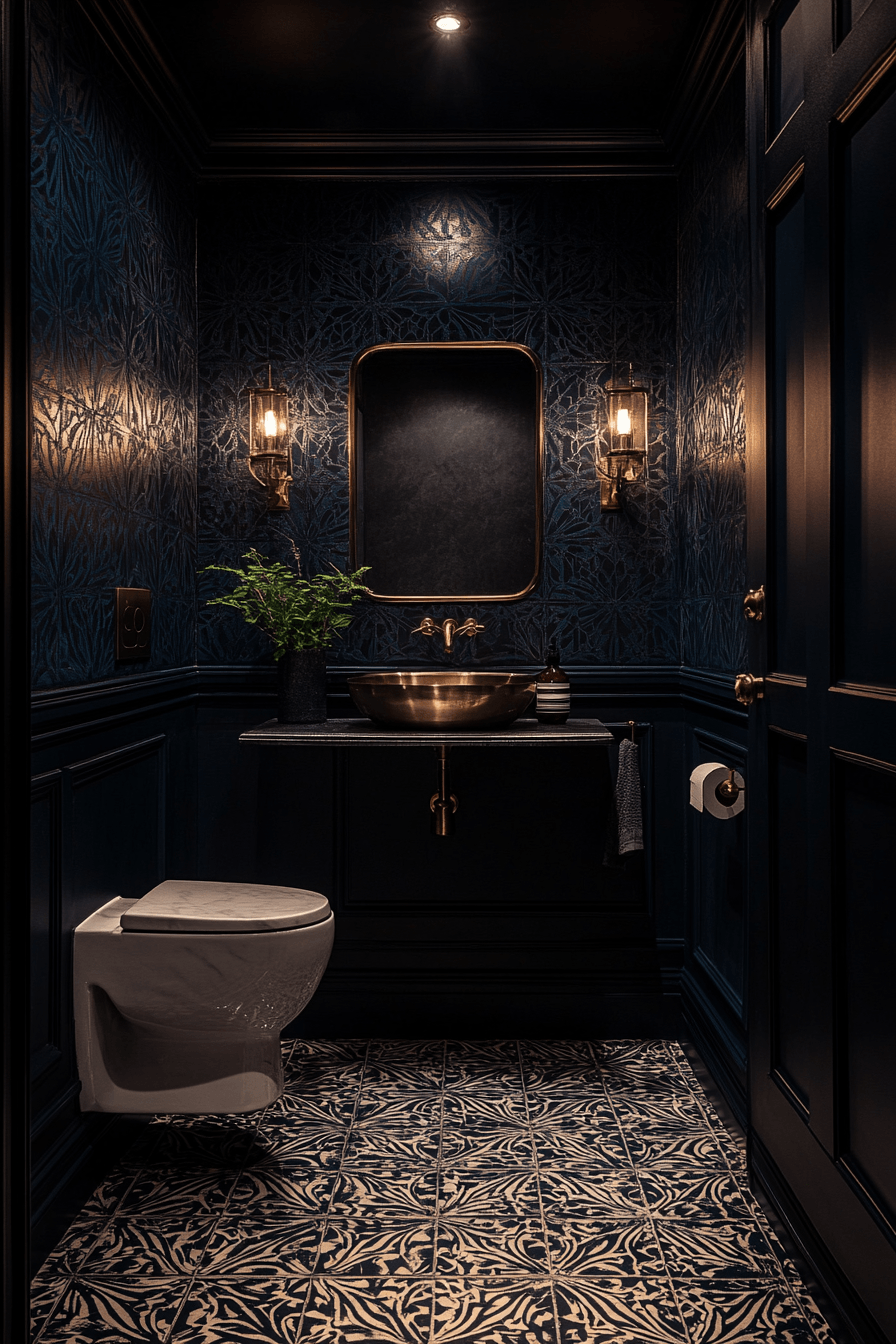 Moody Bathrooms That Feel Like a Quiet Corner After a Long Day 23