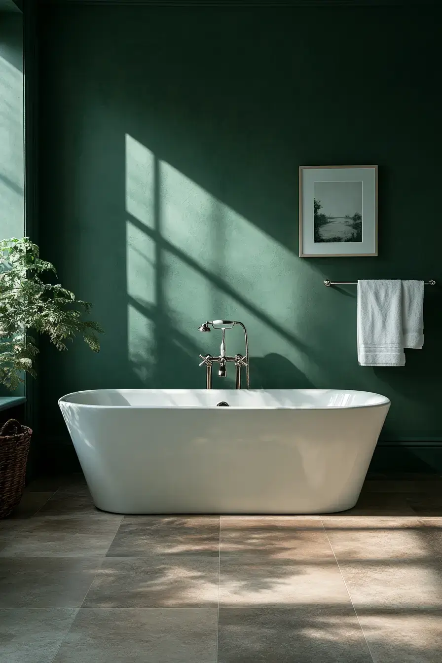 29 Dark Green Bathroom Ideas That Bring the Outside In 23