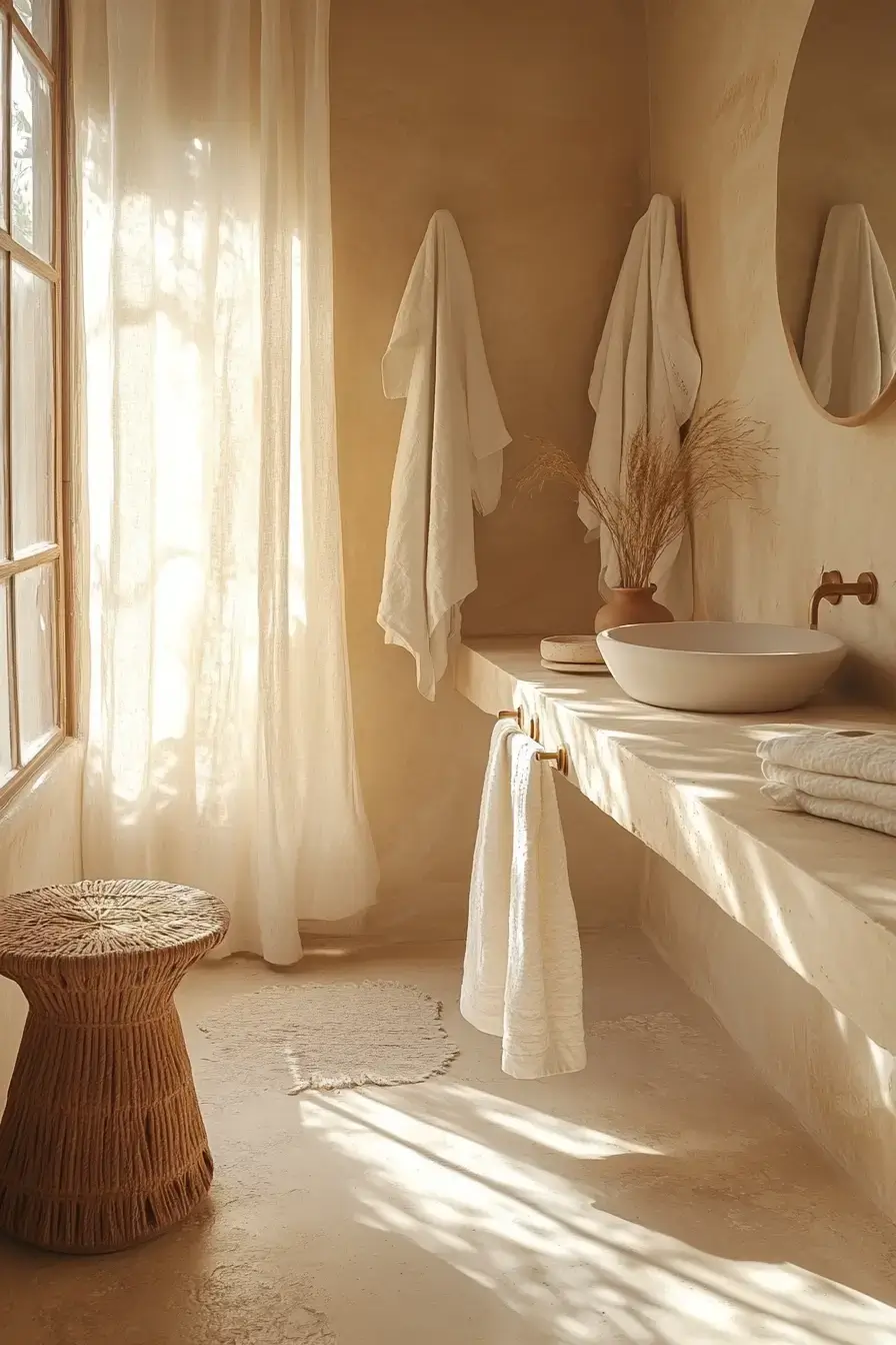 29 Earthy Bathroom Ideas That Feel Like a Warm Morning 24