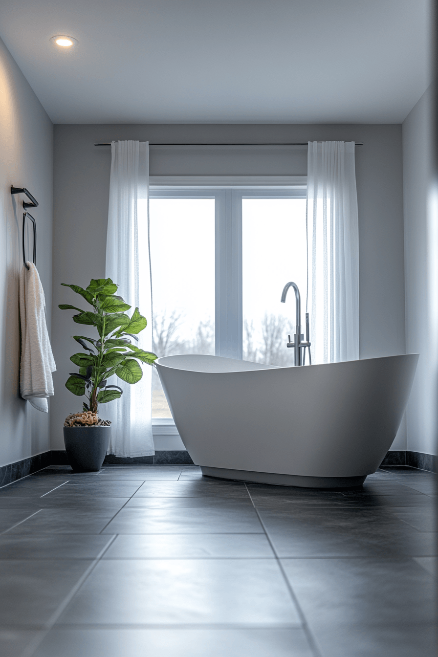 Black and White Bathrooms That Stay Interesting Without Adding Color 24
