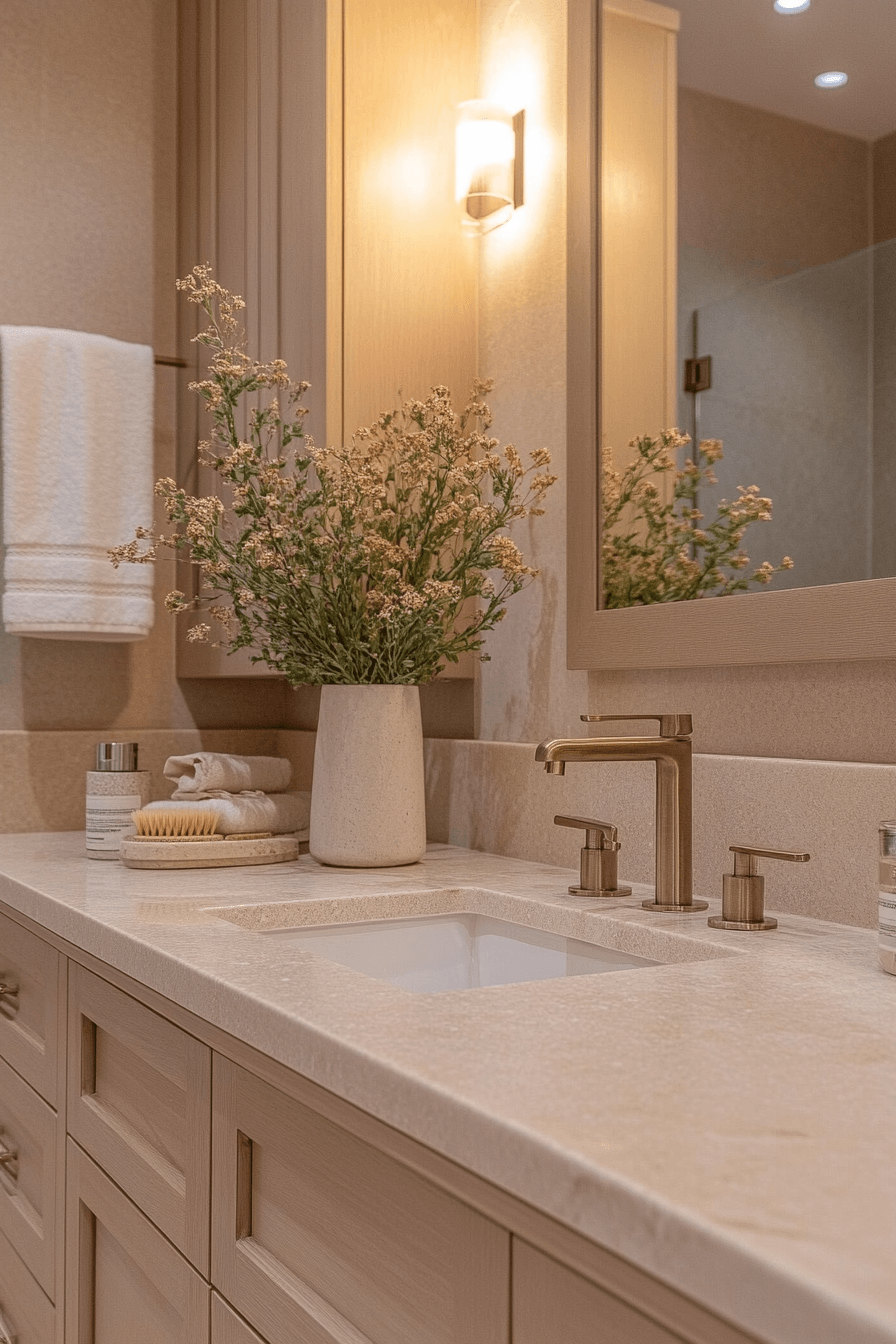 Beige Bathrooms That Feel Warm Without Looking Dated 25