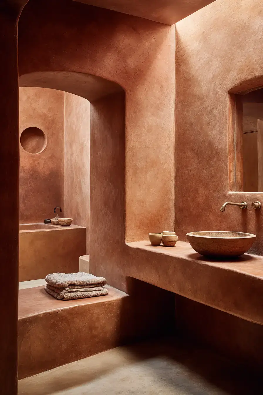 29 Terracotta Bathroom Ideas That Warm Up the Whole House 25
