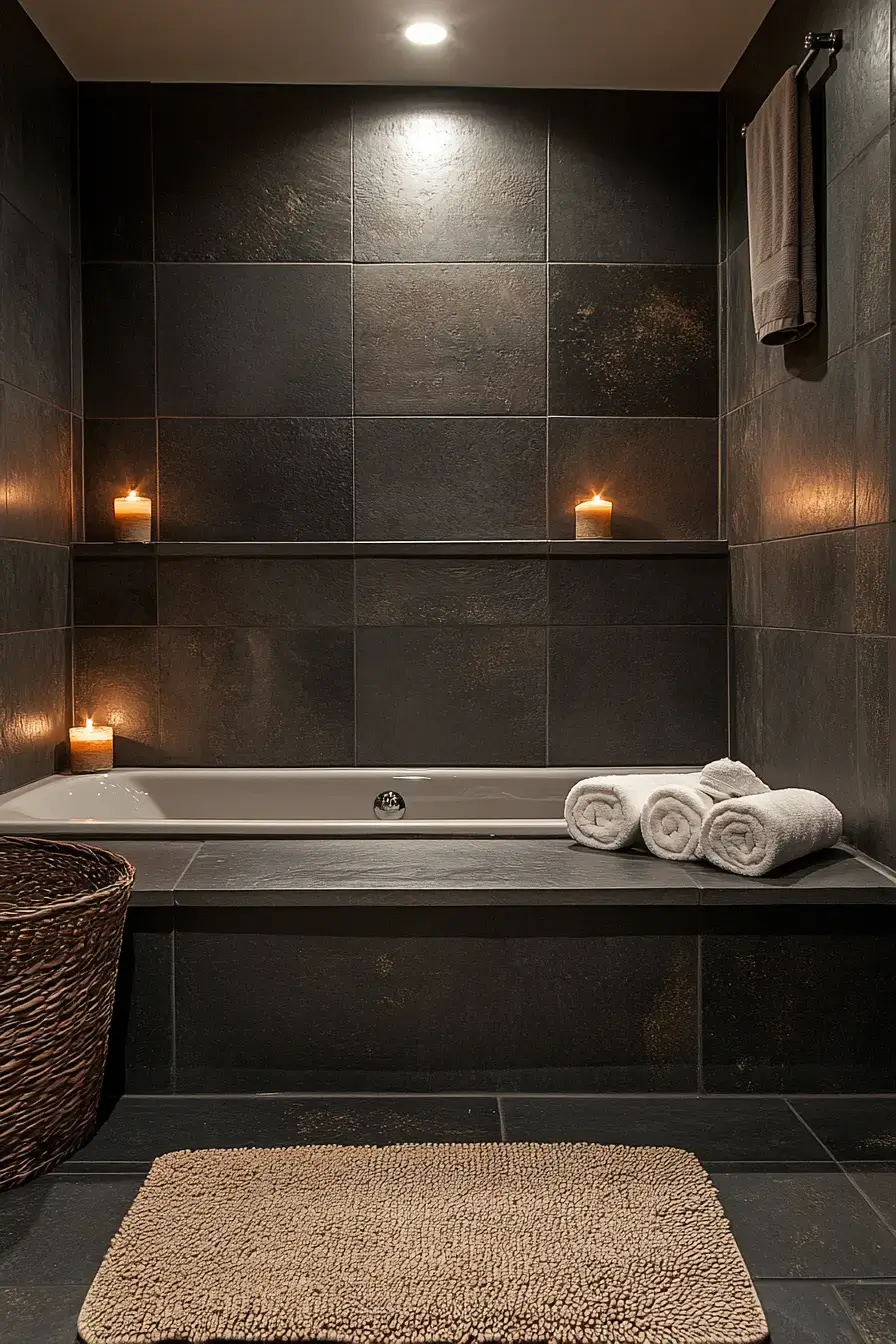 29 Dark Bathroom Ideas That Make the Day Feel Over 25