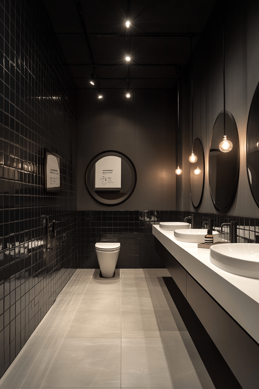 Black and White Bathrooms That Stay Interesting Without Adding Color 26