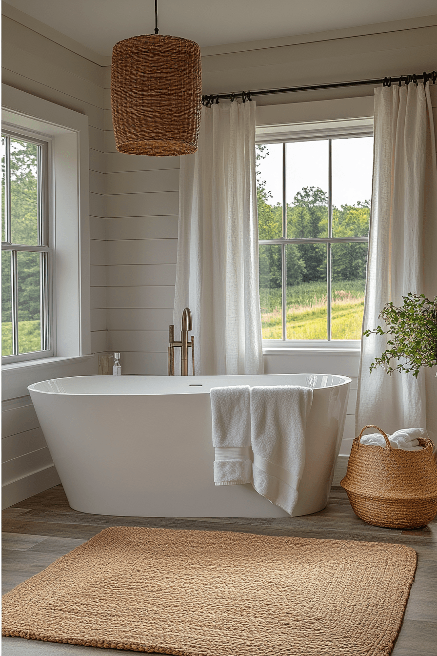 Farmhouse Bathrooms That Balance Rustic With Real Life 26
