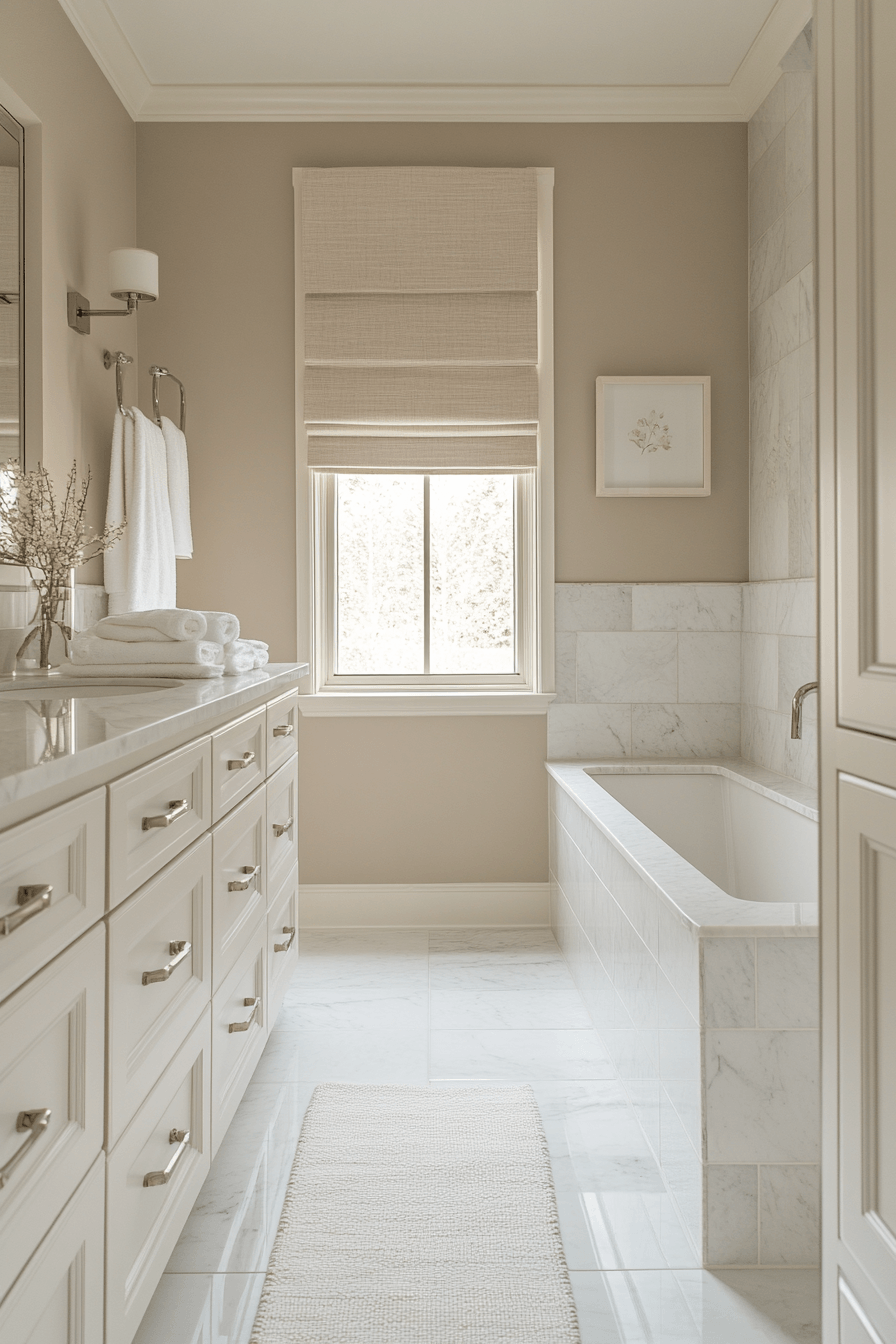 Beige Bathrooms That Feel Warm Without Looking Dated 26