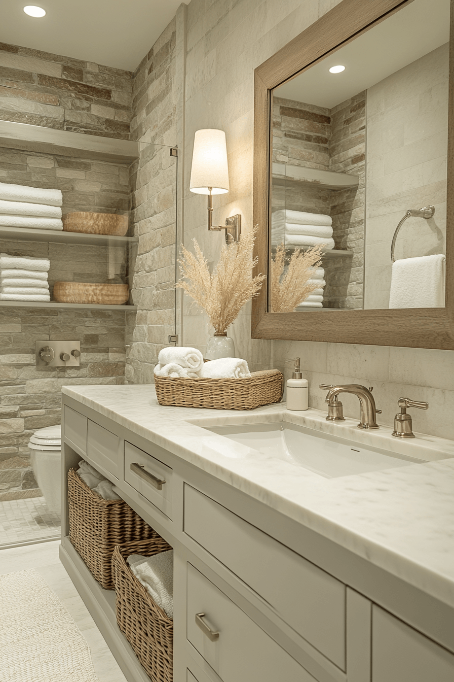 Cozy Bathrooms That Feel Like a Warm Towel Right Out of the Dryer 26
