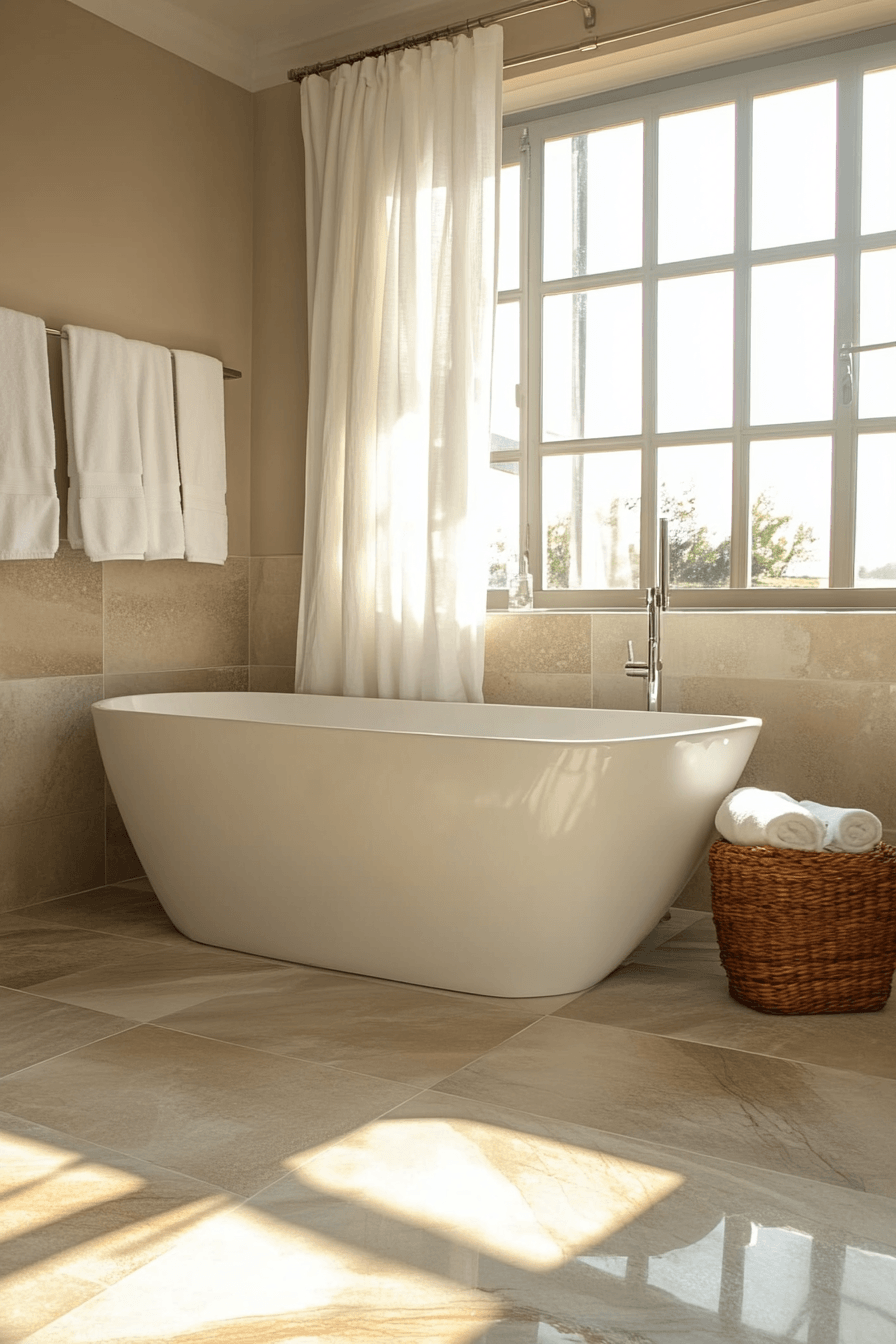 Neutral Bathroom Ideas That Feel Soft Without Being Boring 26
