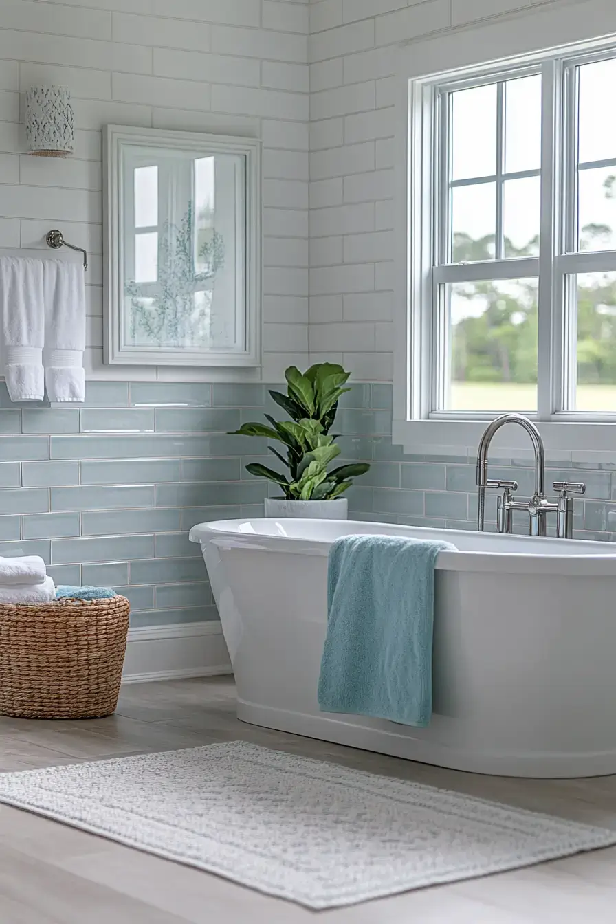 29 Coastal Bathroom Ideas That Smell Like Salt Air 26