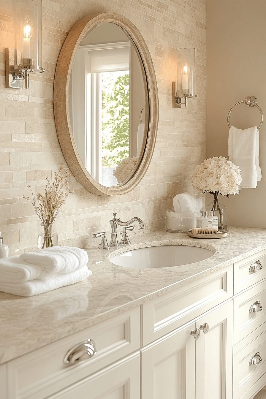 Neutral Bathroom Ideas That Feel Soft Without Being Boring 27