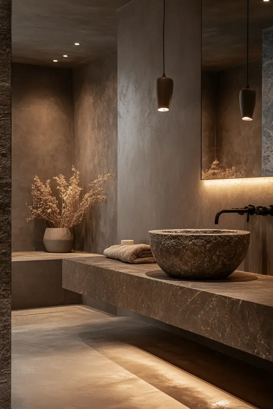29 Earthy Bathroom Ideas That Feel Like a Warm Morning 27