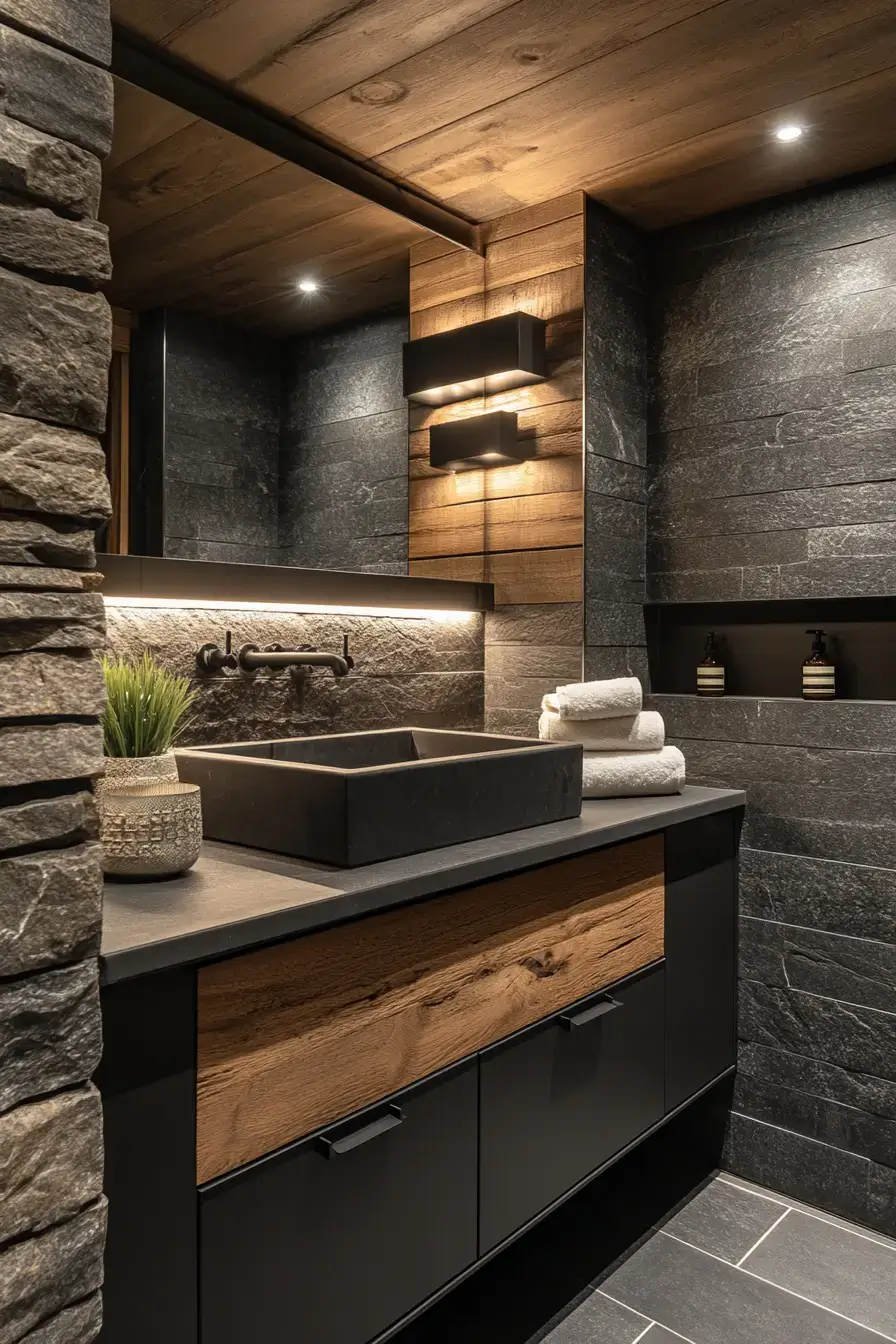 29 Rustic Bathroom Ideas That Feel Like a Cabin Morning 27