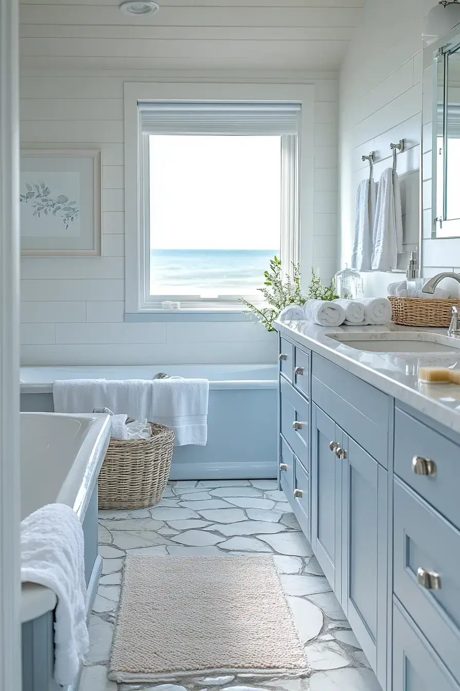 29 Coastal Bathroom Ideas That Smell Like Salt Air 27