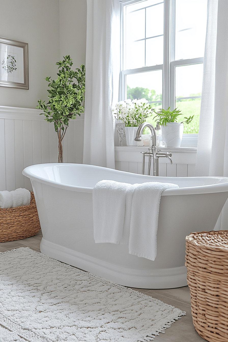 Farmhouse Bathrooms That Balance Rustic With Real Life 28