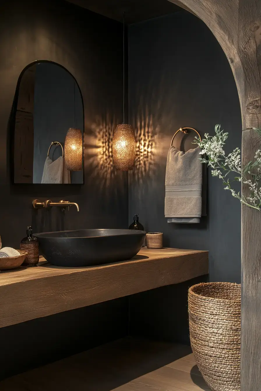 29 Dark Bathroom Ideas That Make the Day Feel Over 28