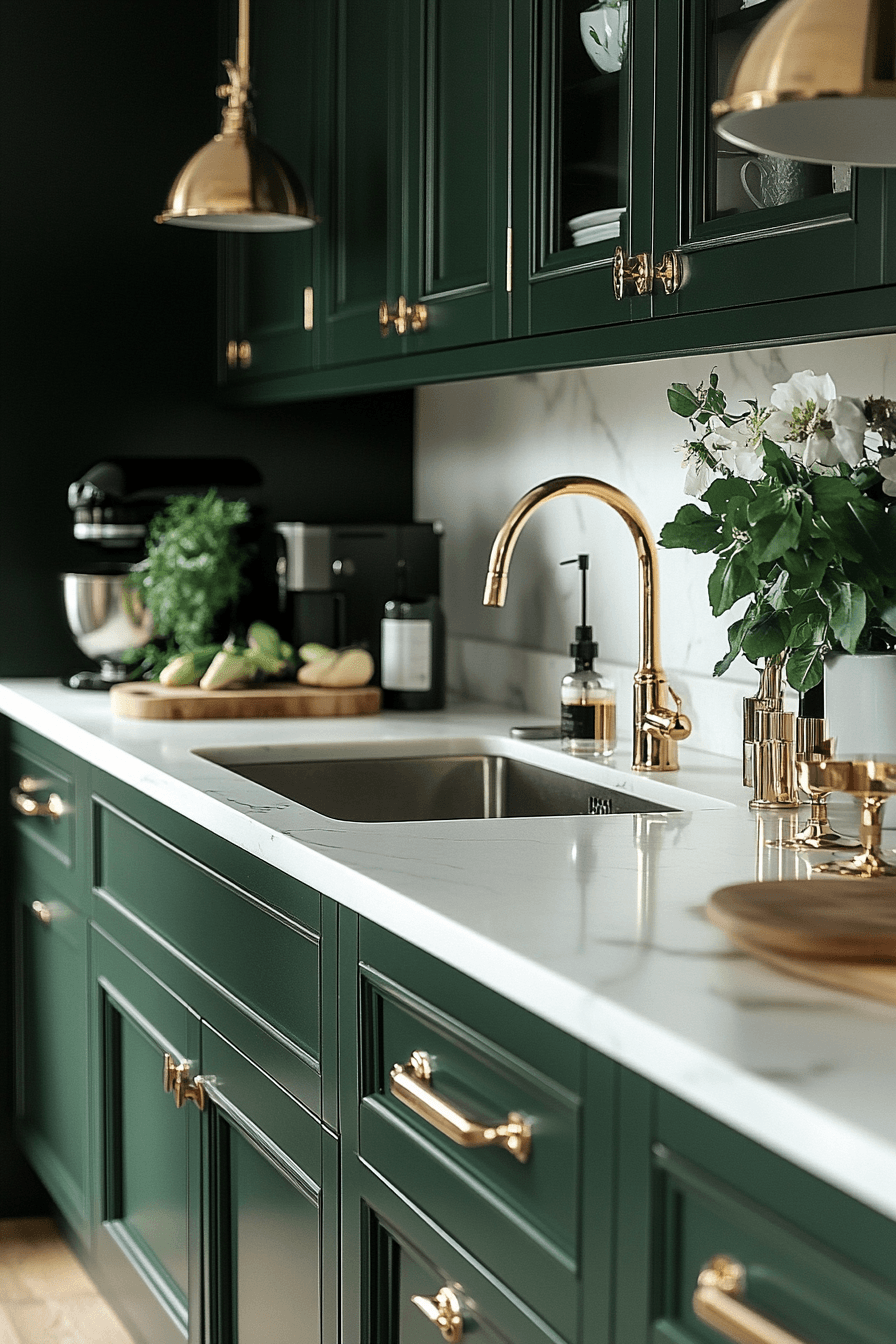 Art Deco Kitchens That Mix Brass Appliances with Real Cooking 28