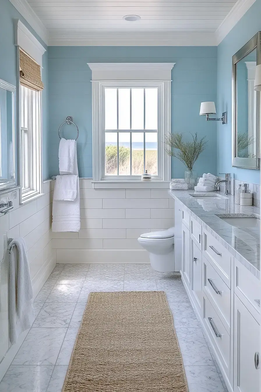 29 Coastal Bathroom Ideas That Smell Like Salt Air 28