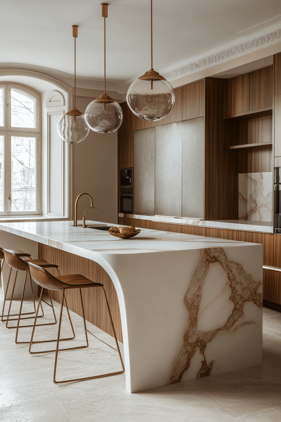 Art Deco Kitchens That Mix Brass Appliances with Real Cooking 3