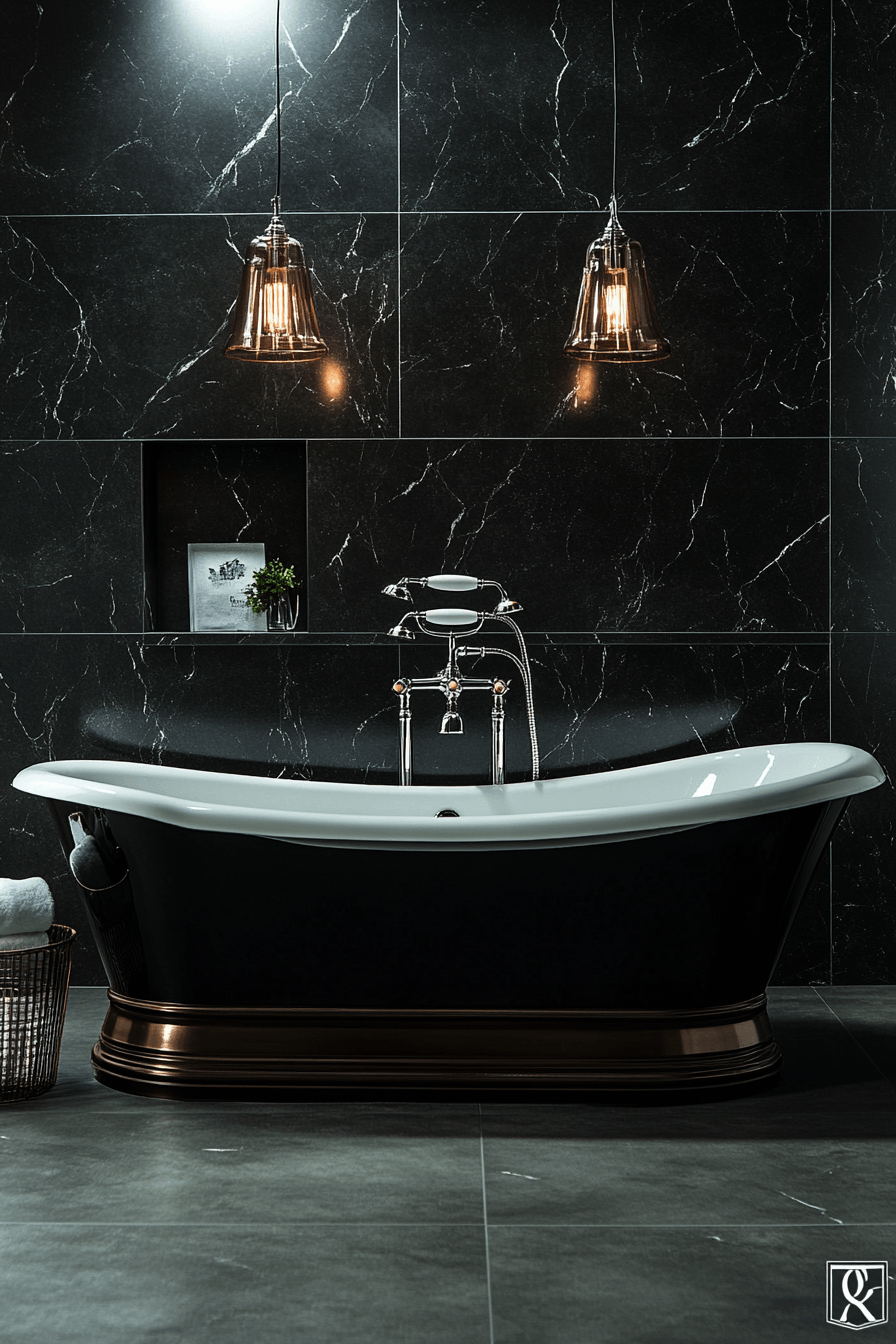 Black and White Bathrooms That Stay Interesting Without Adding Color 3