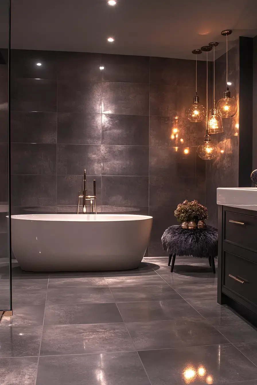 29 Dark Bathroom Ideas That Make the Day Feel Over 4