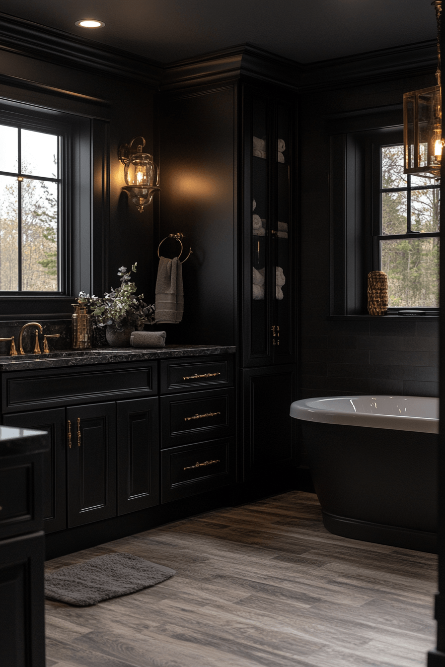 Moody Bathrooms That Feel Like a Quiet Corner After a Long Day 5