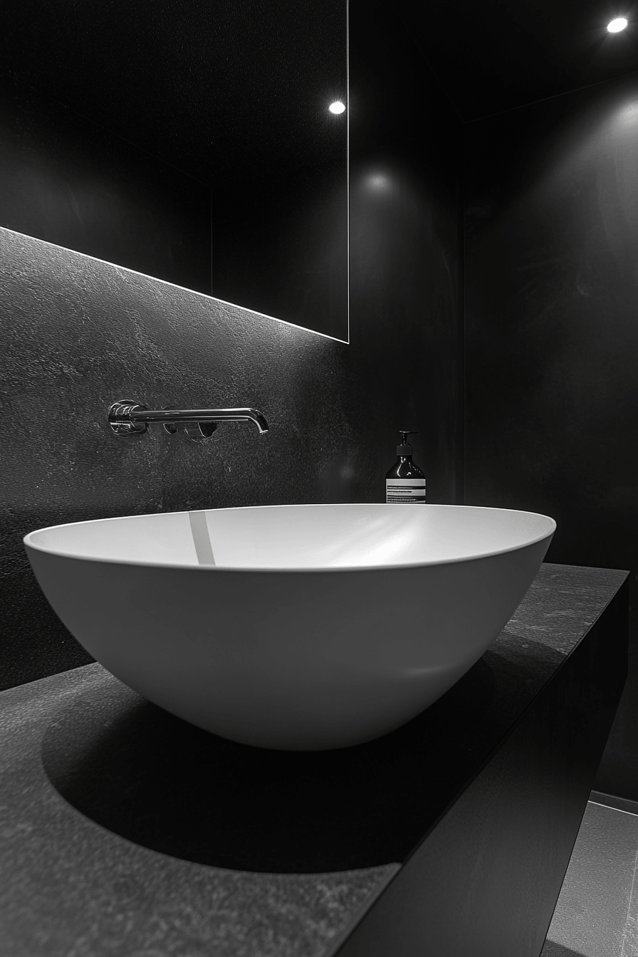 Black and White Bathrooms That Stay Interesting Without Adding Color 5