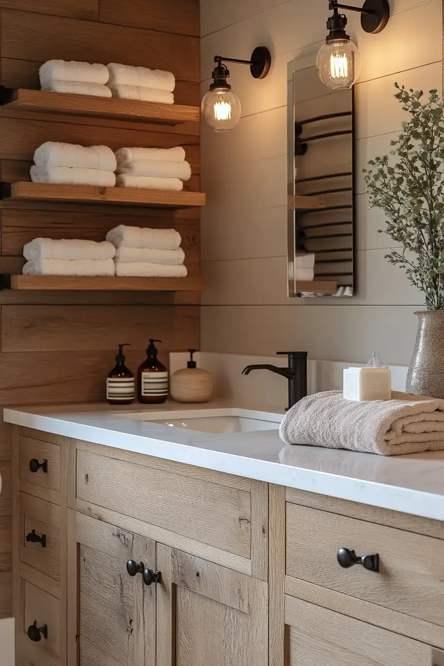 29 Rustic Bathroom Ideas That Feel Like a Cabin Morning 5
