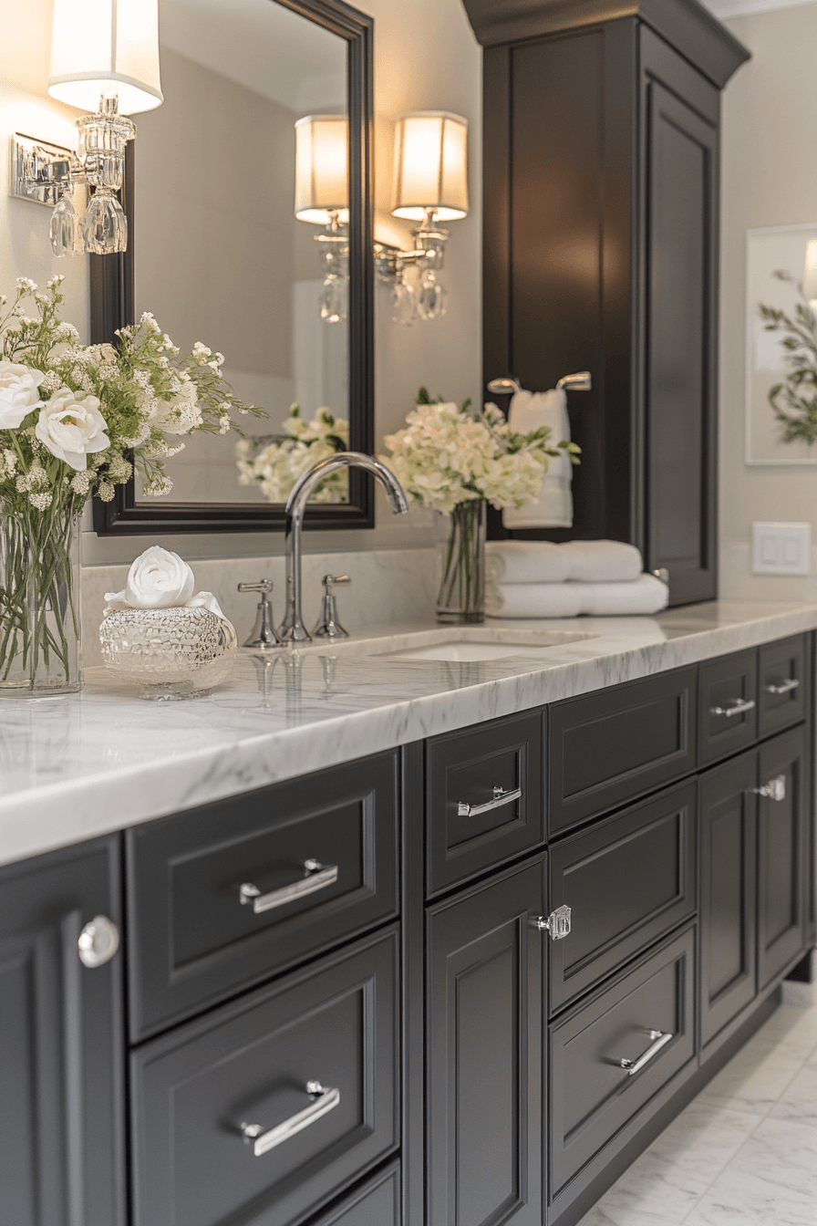 Black and White Bathrooms That Stay Interesting Without Adding Color 6
