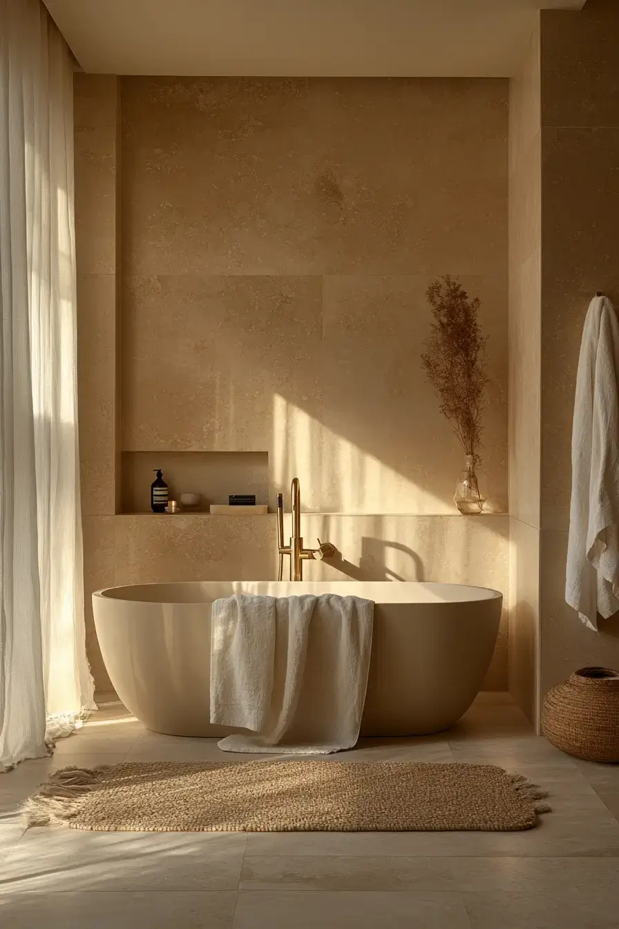 29 Earthy Bathroom Ideas That Feel Like a Warm Morning 6