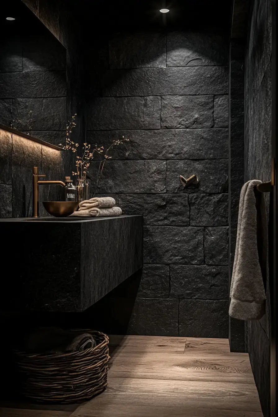 29 Dark Bathroom Ideas That Make the Day Feel Over 6