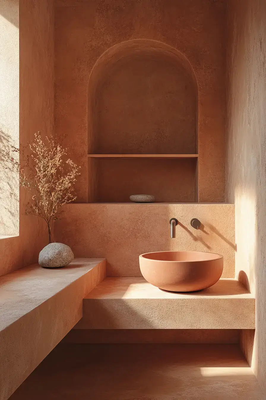 29 Terracotta Bathroom Ideas That Warm Up the Whole House 6