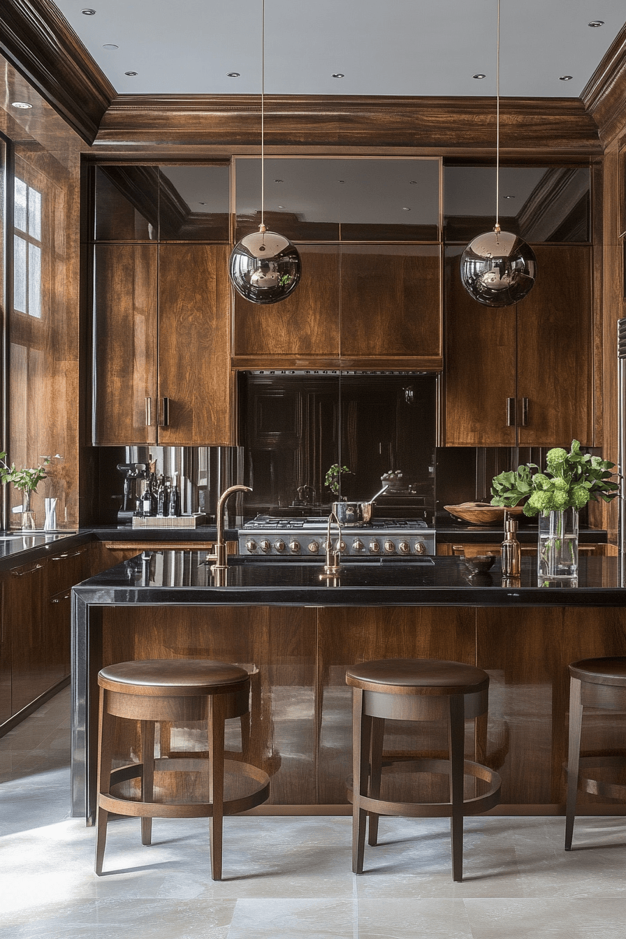 Art Deco Kitchens That Mix Brass Appliances with Real Cooking 7