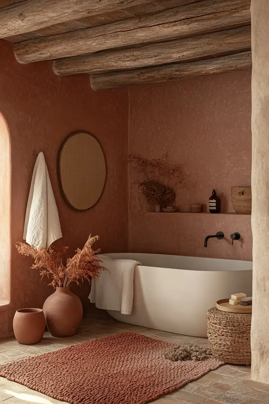 29 Terracotta Bathroom Ideas That Warm Up the Whole House 7