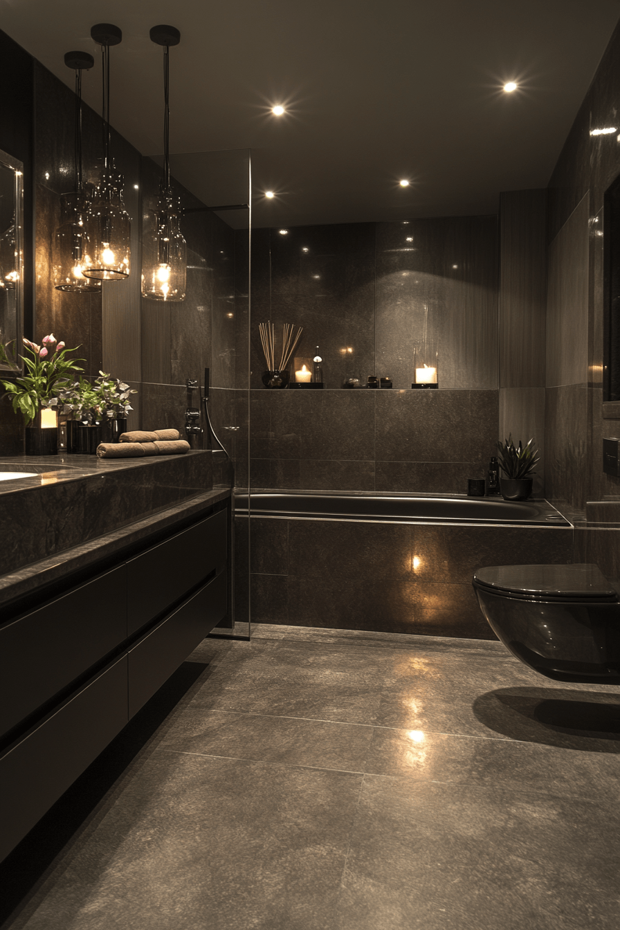 Moody Bathrooms That Feel Like a Quiet Corner After a Long Day 7