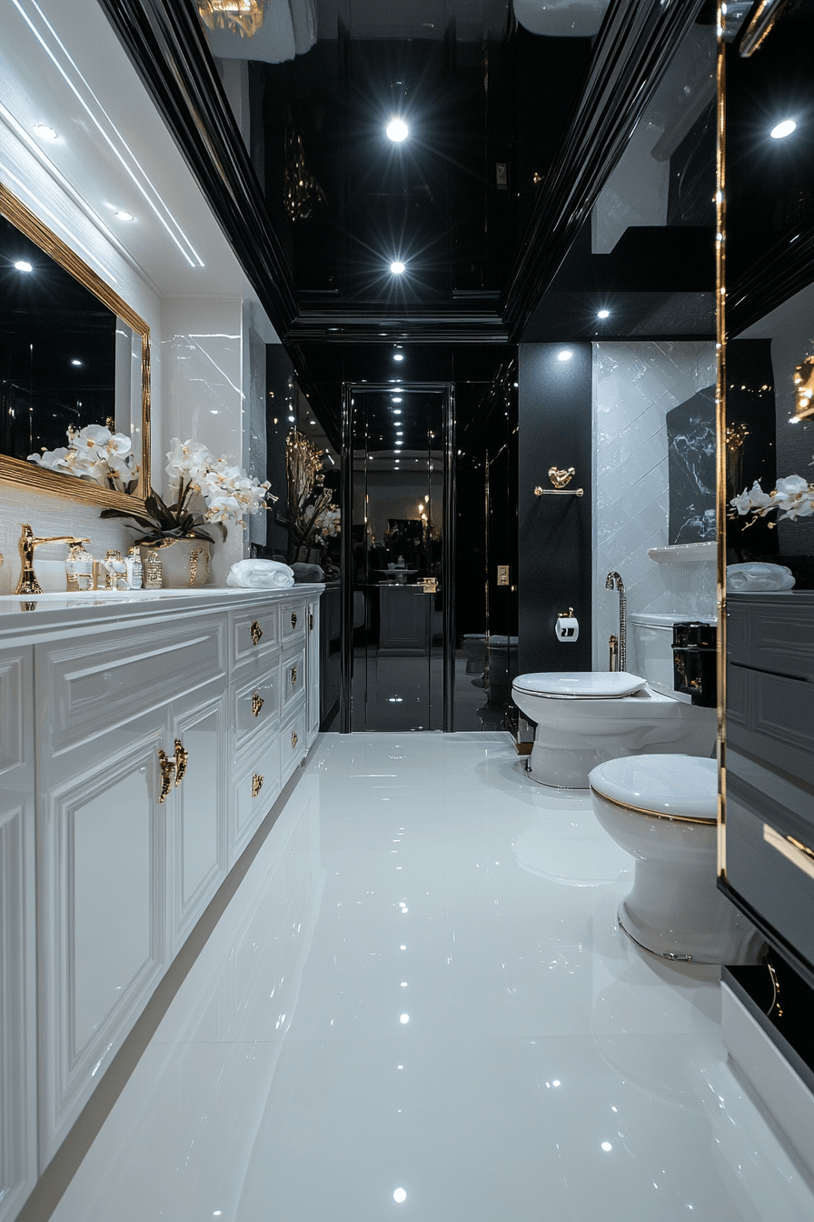 Black and White Bathrooms That Stay Interesting Without Adding Color 7