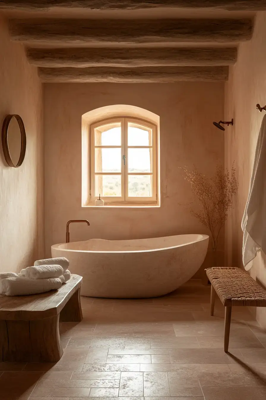 29 Earthy Bathroom Ideas That Feel Like a Warm Morning 8