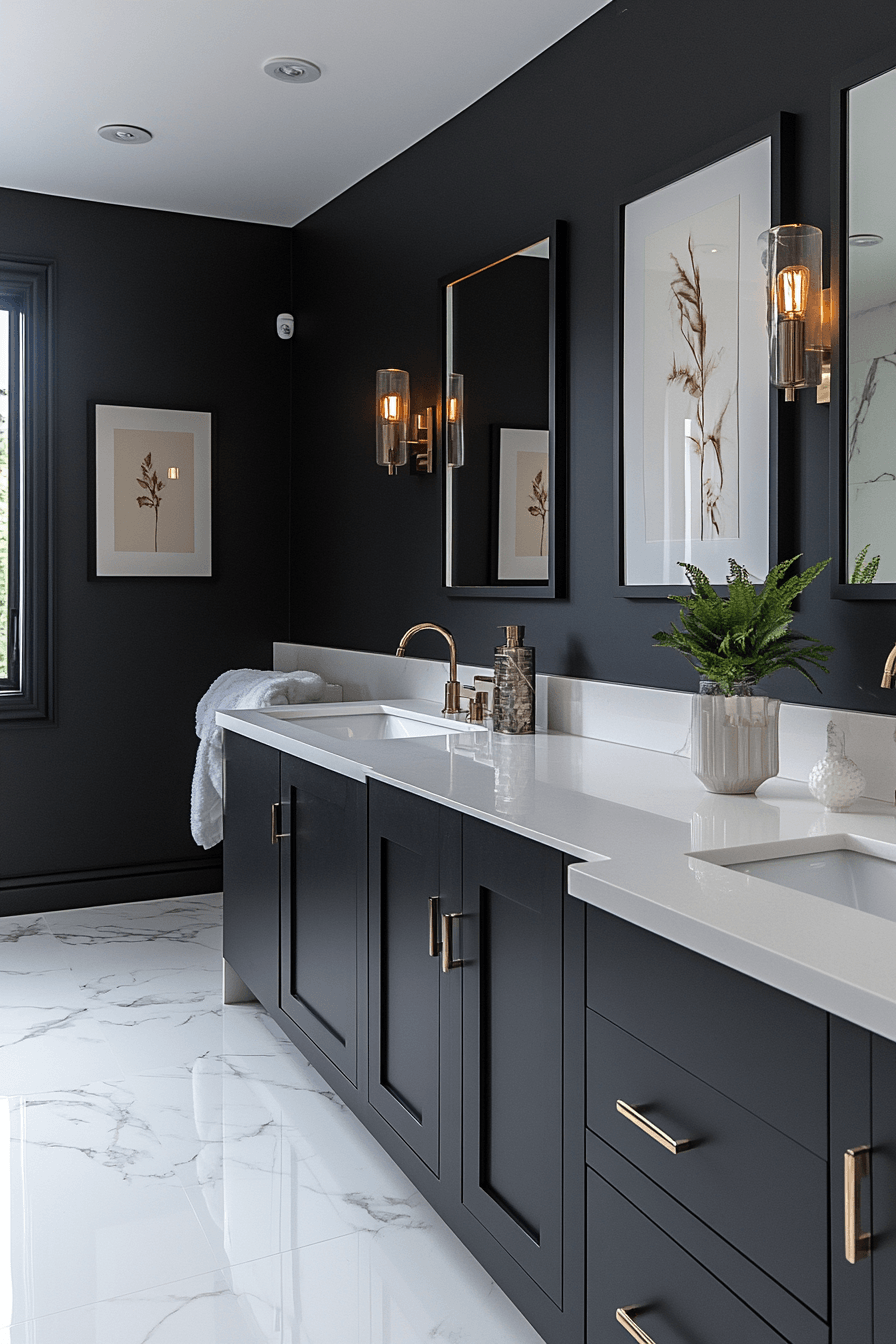Black and White Bathrooms That Stay Interesting Without Adding Color 8