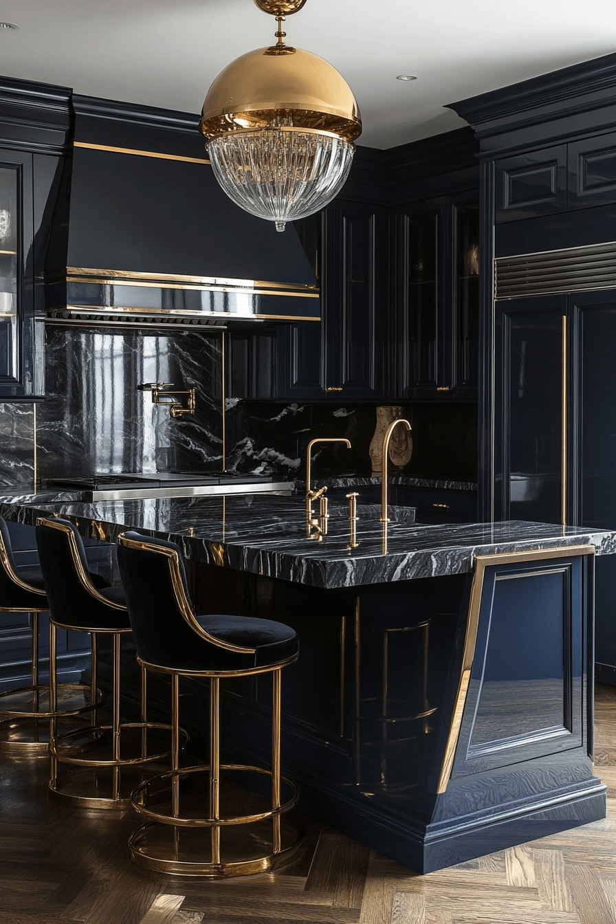 Art Deco Kitchens That Mix Brass Appliances with Real Cooking 8