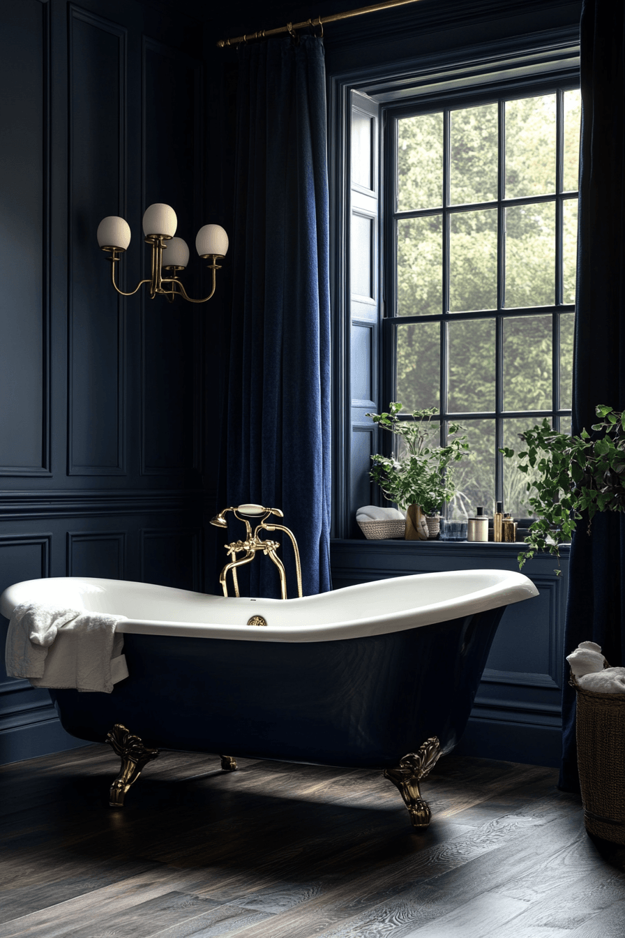 Moody Bathrooms That Feel Like a Quiet Corner After a Long Day 8