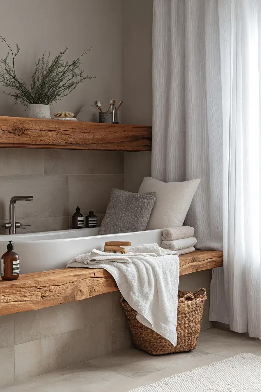 29 Earthy Bathroom Ideas That Feel Like a Warm Morning 9