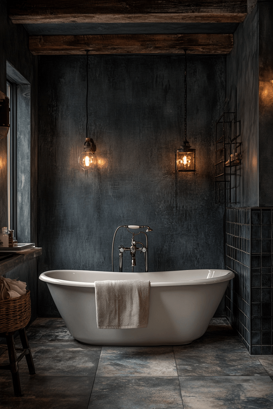 Moody Bathrooms That Feel Like a Quiet Corner After a Long Day 9