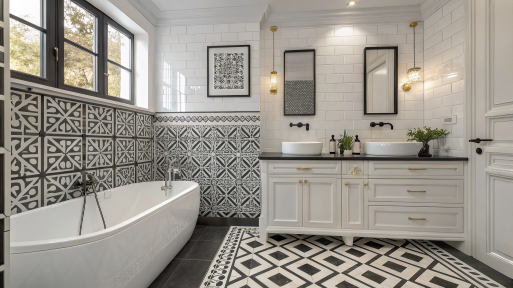 Black and White Bathrooms That Stay Interesting Without Adding Color 35 black and white bathroom