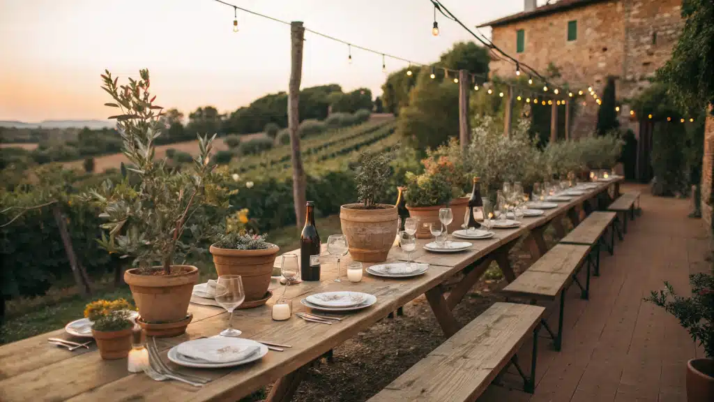 29 Rustic Italian Wedding Ideas Where the Food Is the Decor 32 rustic italian wedding