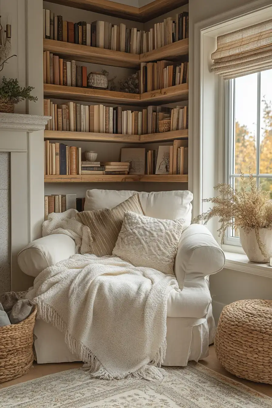 25 Cozy Home Library Corners That Make You Want to Stay Up Reading 1 cozy home library