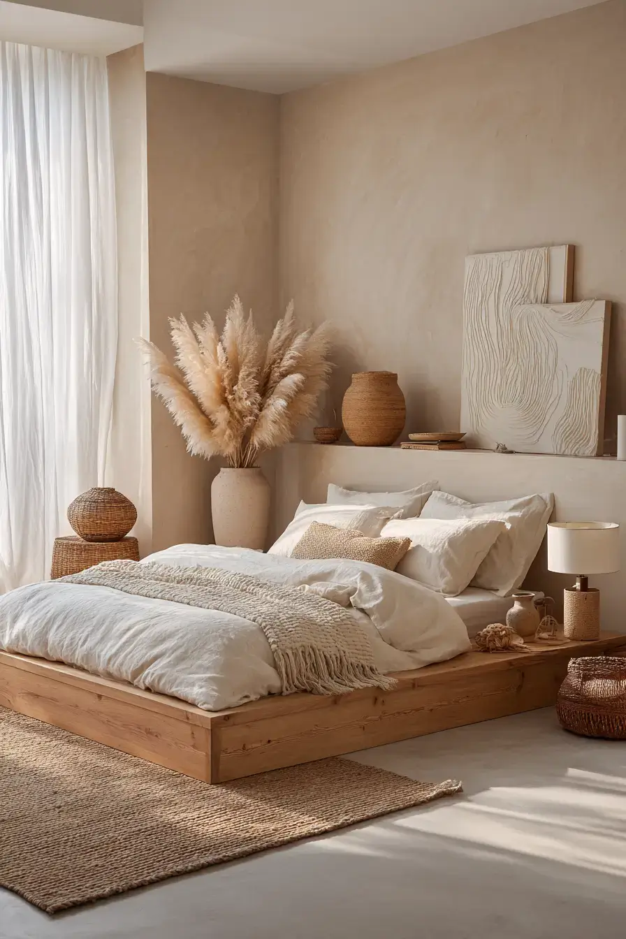 29 Minimalist Boho Bedroom Ideas That Balance Bare and Cozy 1 minimalist boho bedrooms