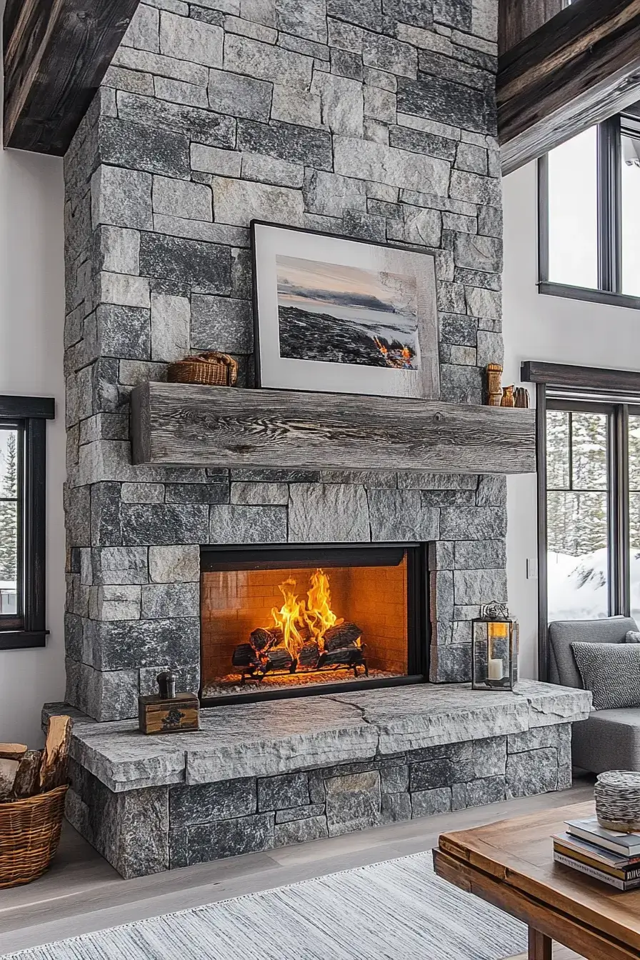 29 Rustic Farmhouse Fireplace Ideas That Pull the Room Together 1 rustic farmhouse fireplace